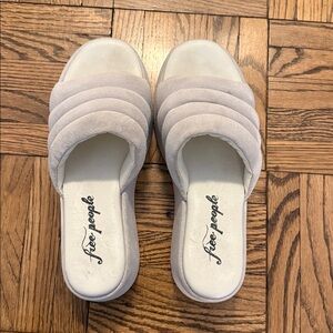 Free People Cream Platform Sandals